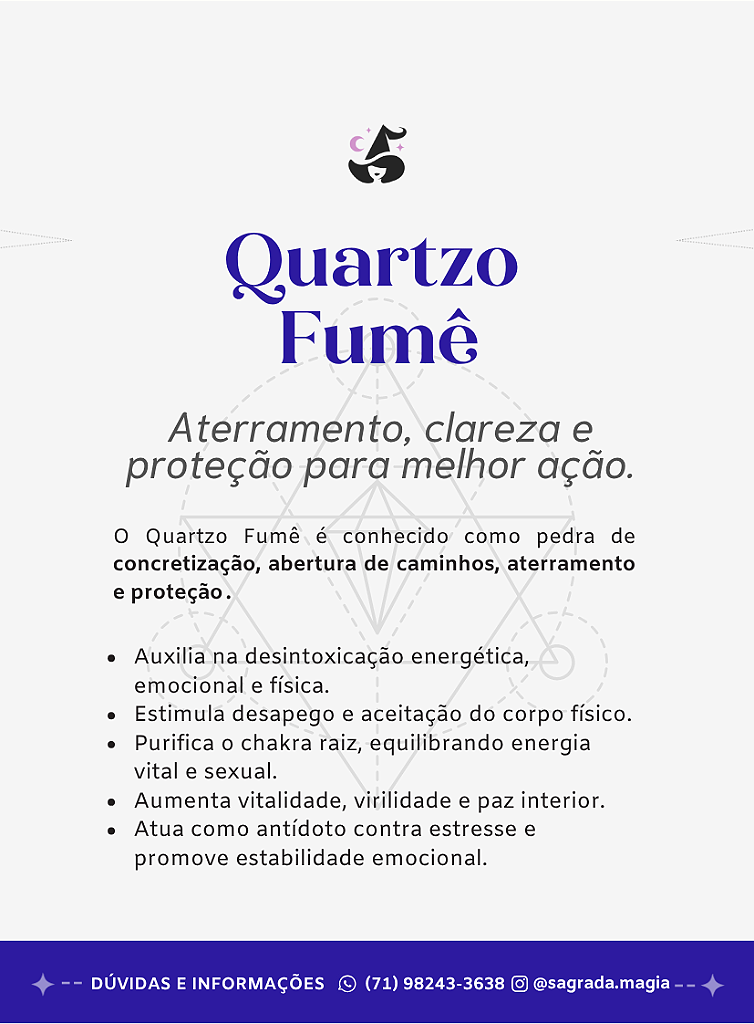 Pulseira de Quartzo Fumê 8mm Regulável - Abre Caminhos,  Proteção, Cansaço e Força para Mudanças