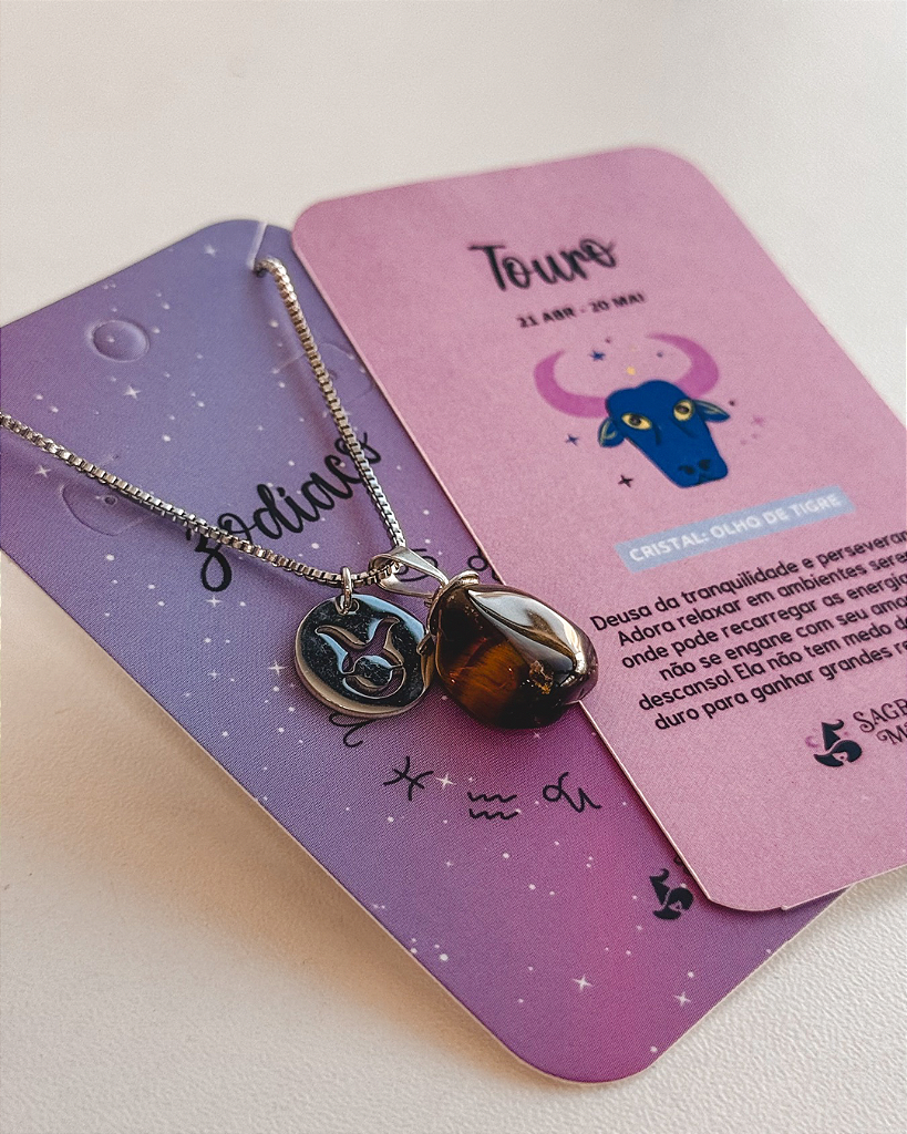 Colar dos Signos - Touro - Olho de Tigre