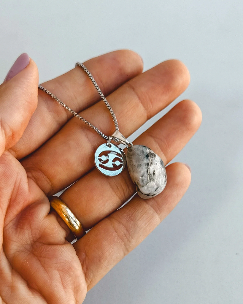 Colar dos Signos - Câncer - Pedra da Lua