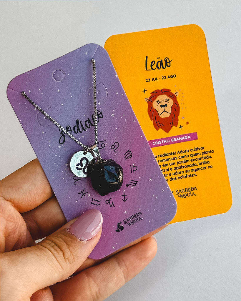 Colar dos Signos - Leão - Granada