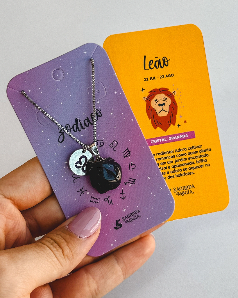 Colar dos Signos - Leão - Granada