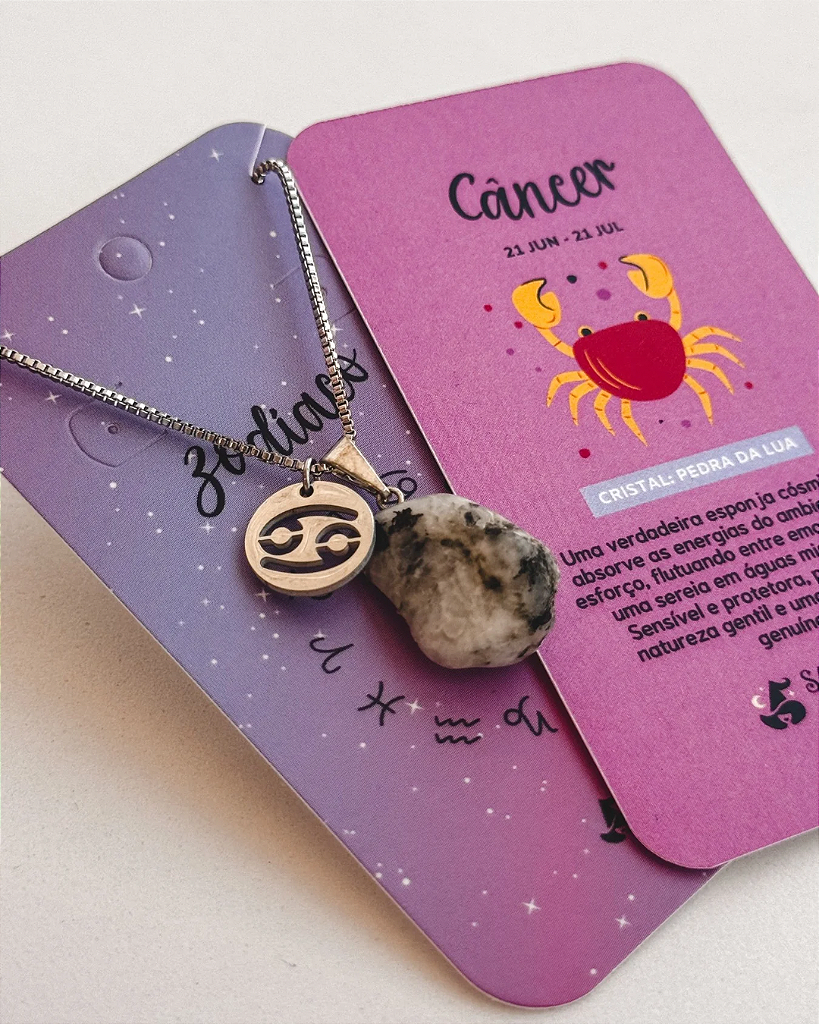 Colar dos Signos - Câncer - Pedra da Lua