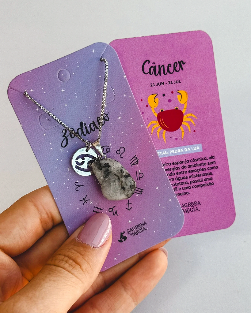 Colar dos Signos - Câncer - Pedra da Lua