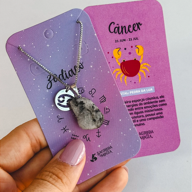 Colar dos Signos - Câncer - Pedra da Lua