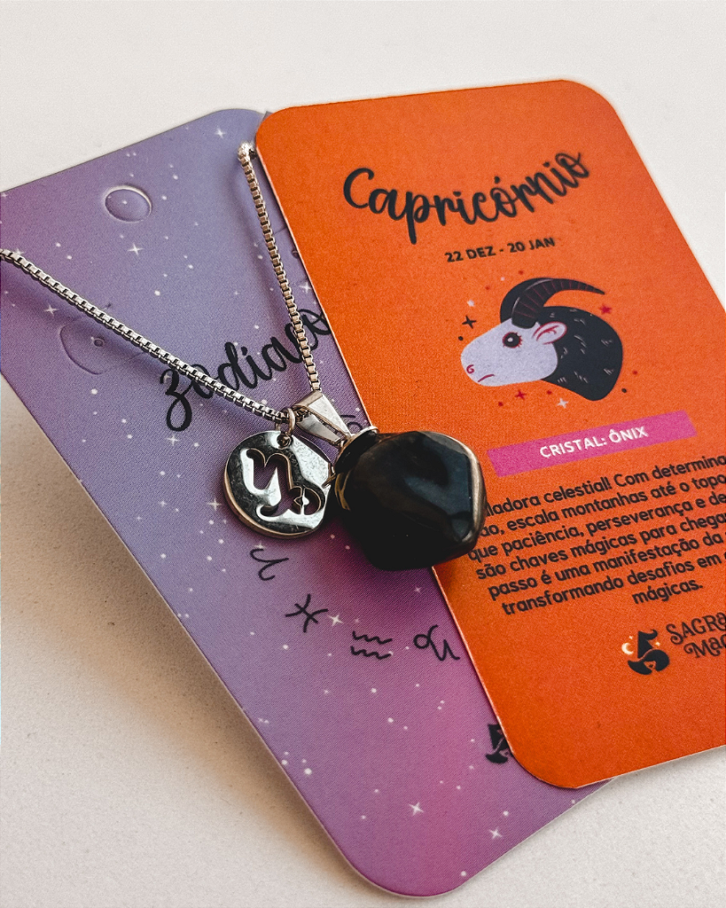 Colar dos Signos - Capricórnio - Ônix