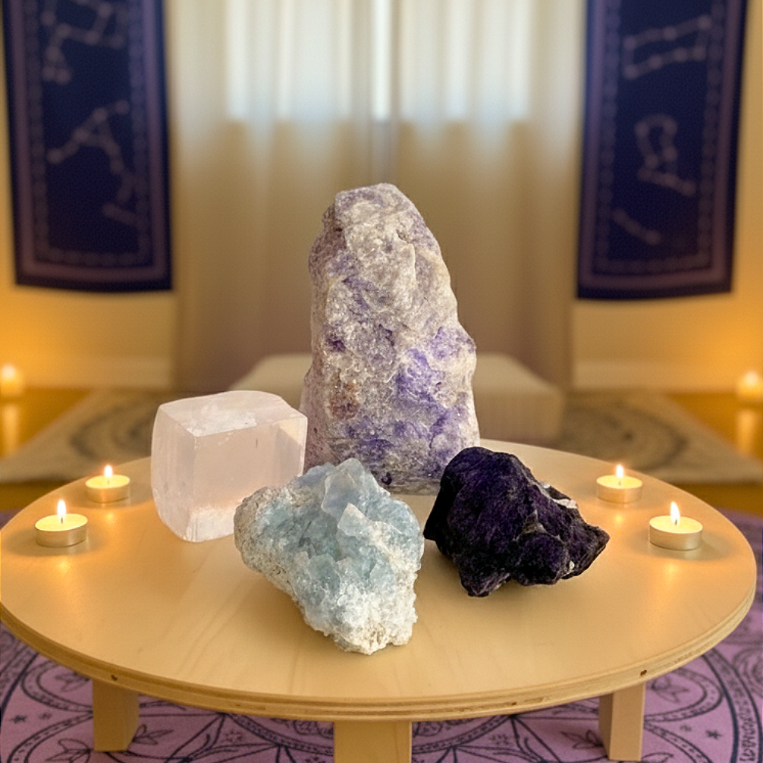 Combo Altar - Conexão e Manifestação - Cristais de Ambiente