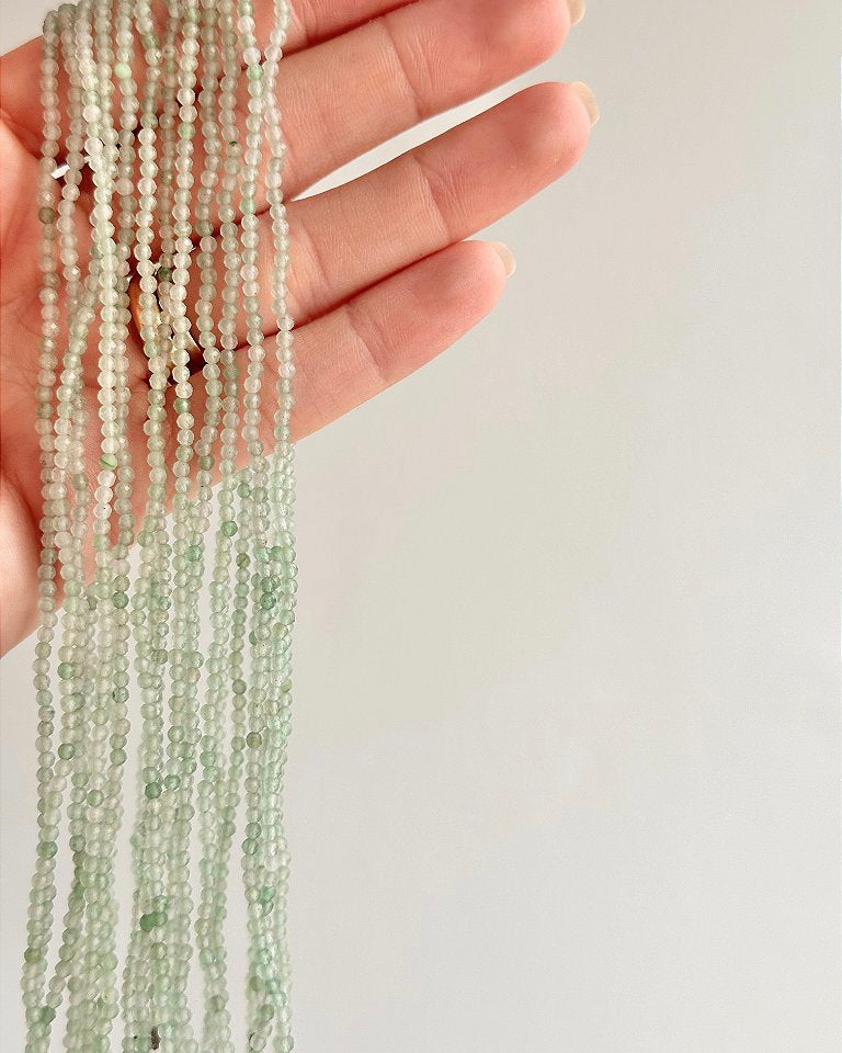 Colar Quartzo Verde 2mm Multifacetada - Saúde, Imunidade e Equilíbrio