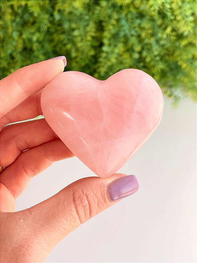 Coração de Quartzo Rosa - Pedra do Amor - Cura do Coração, Amor Próprio, Perdão e Gratidão