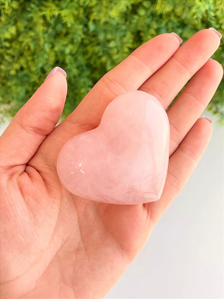 Coração de Quartzo Rosa - Pedra do Amor - Cura do Coração, Amor Próprio, Perdão e Gratidão