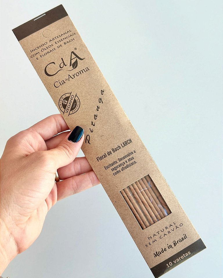 Incenso Natural Cia de Aroma - Pitanga - Estimulante, Confiança e Afrodisíaco