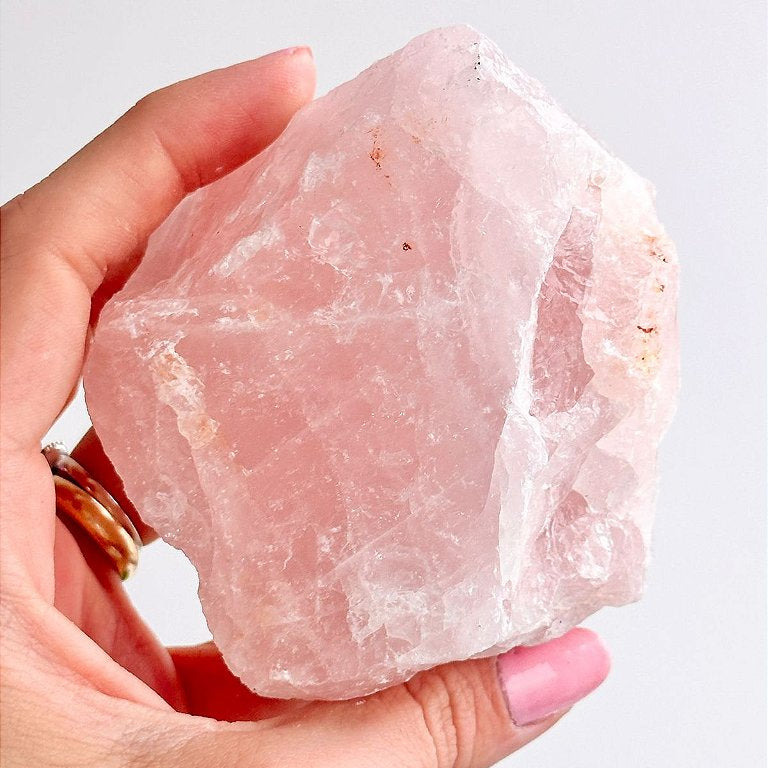 Quartzo Rosa Bruto para Ambiente - Amor, Perdão e Gratidão