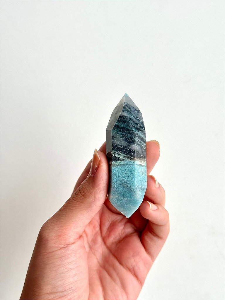 Ponta Biterminada de Trolita - Cristal da Nova Era; Autocrítica, Produtividade sem Ansiedade e Despertar Espiritual