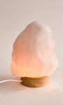 Luminária de Quartzo Rosa - Pedra do Amor - Cura do Coração, Amor Próprio, Perdão e Gratidão