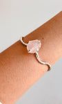 Bracelete Fada de Quartzo Rosa - Pedra do Amor - Cura do Coração, Amor Próprio, Perdão e Gratidão
