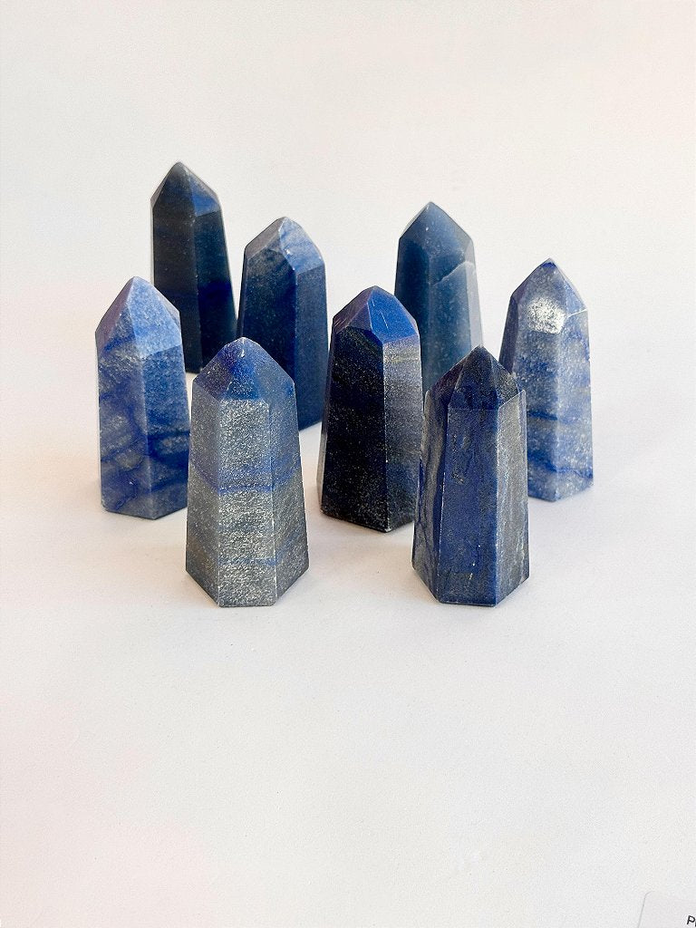 Ponta de Quartzo Azul - Paciência, Comunicação, Medos, Sabedoria e Compreensão