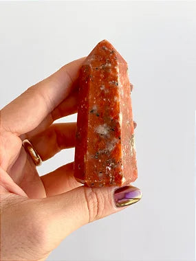 Ponta de Calcita Laranja - Pedra da Alegria, Vitalidade, Criatividade