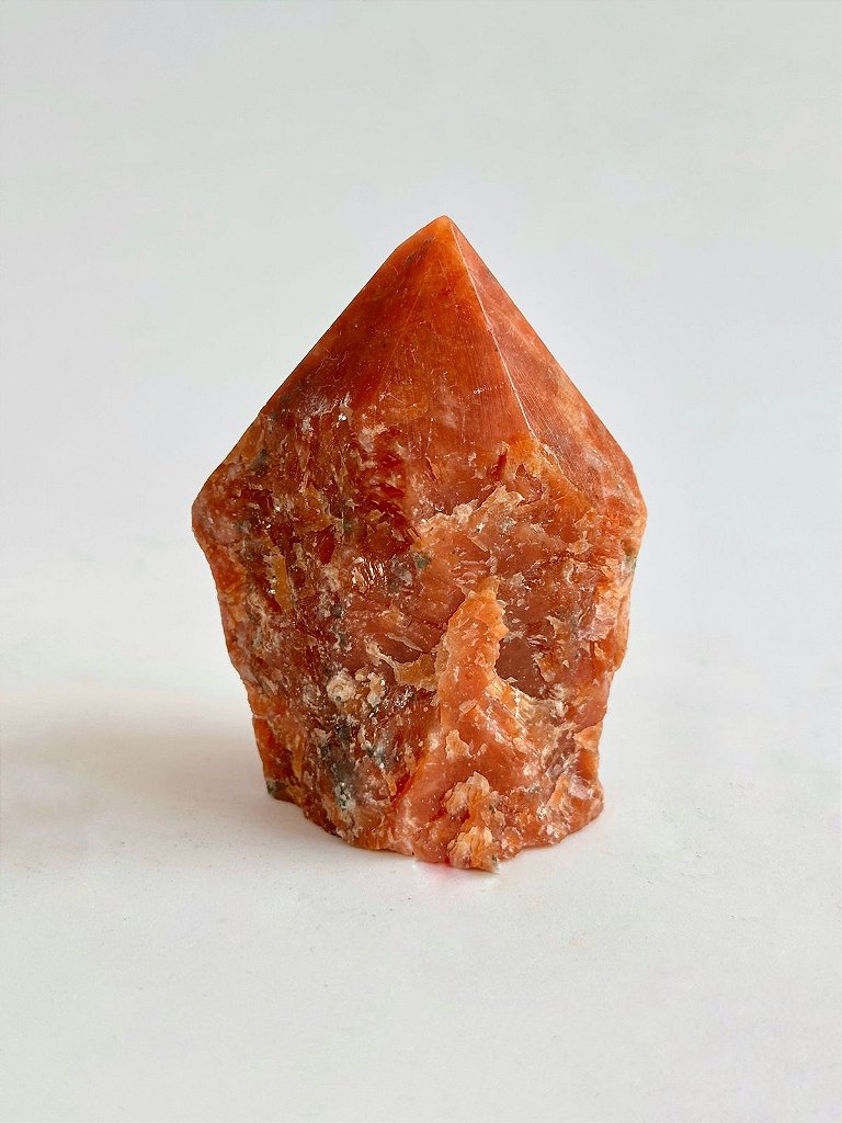 Ponta Geradora de Calcita Laranja - Pedra da Alegria, Vitalidade e Expressão
