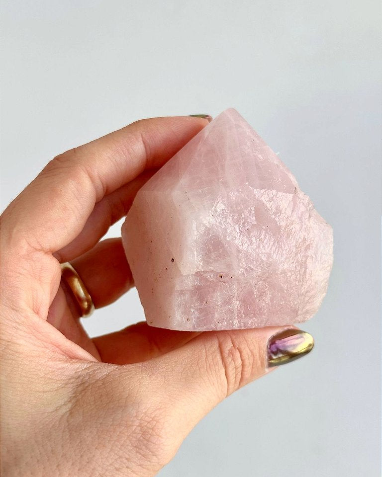 Ponta Geradora de Quartzo Rosa - Amor, Perdão e Gratidão