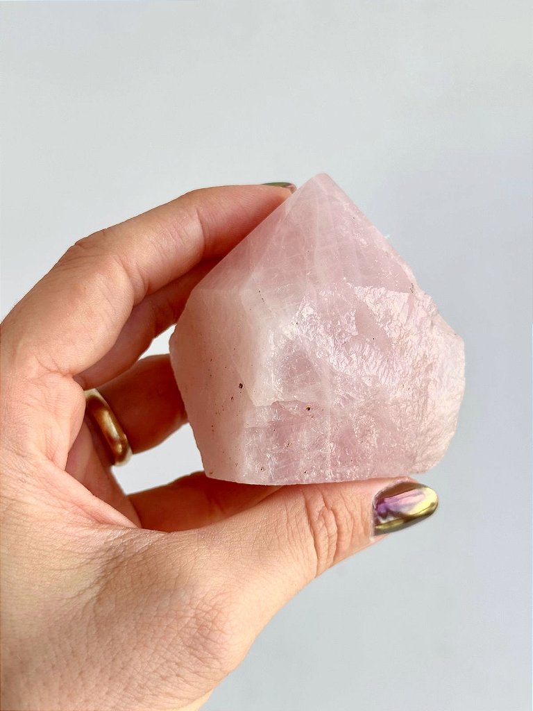 Ponta Geradora de Quartzo Rosa - Amor, Perdão e Gratidão