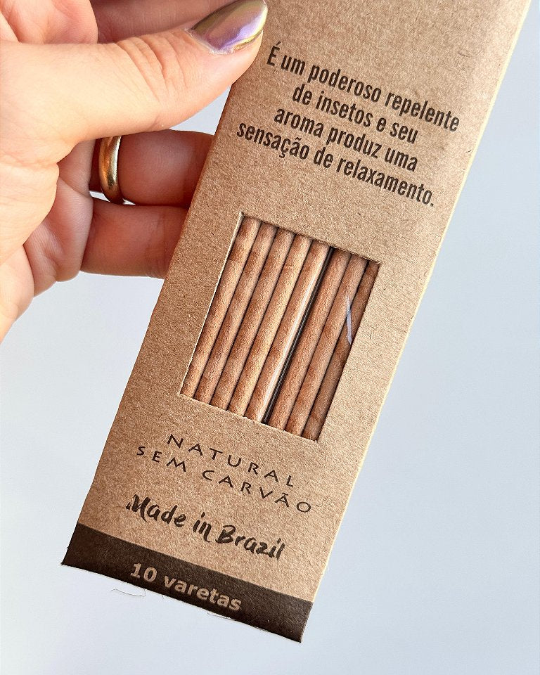 Incenso Natural Cia de Aroma - Citronela - Relaxamento; Repele Insetos