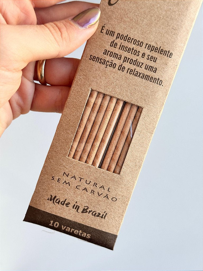 Incenso Natural Cia de Aroma - Citronela - Relaxamento; Repele Insetos