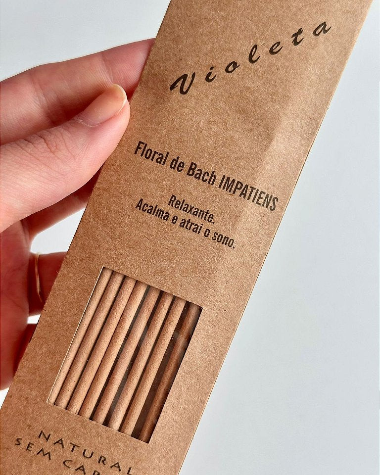Incenso Natural Cia de Aroma - Violeta - Relaxante; Melhora o Sono