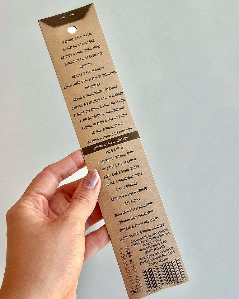 Incenso Natural Cia de Aroma - Mirra - Purificação e Proteção