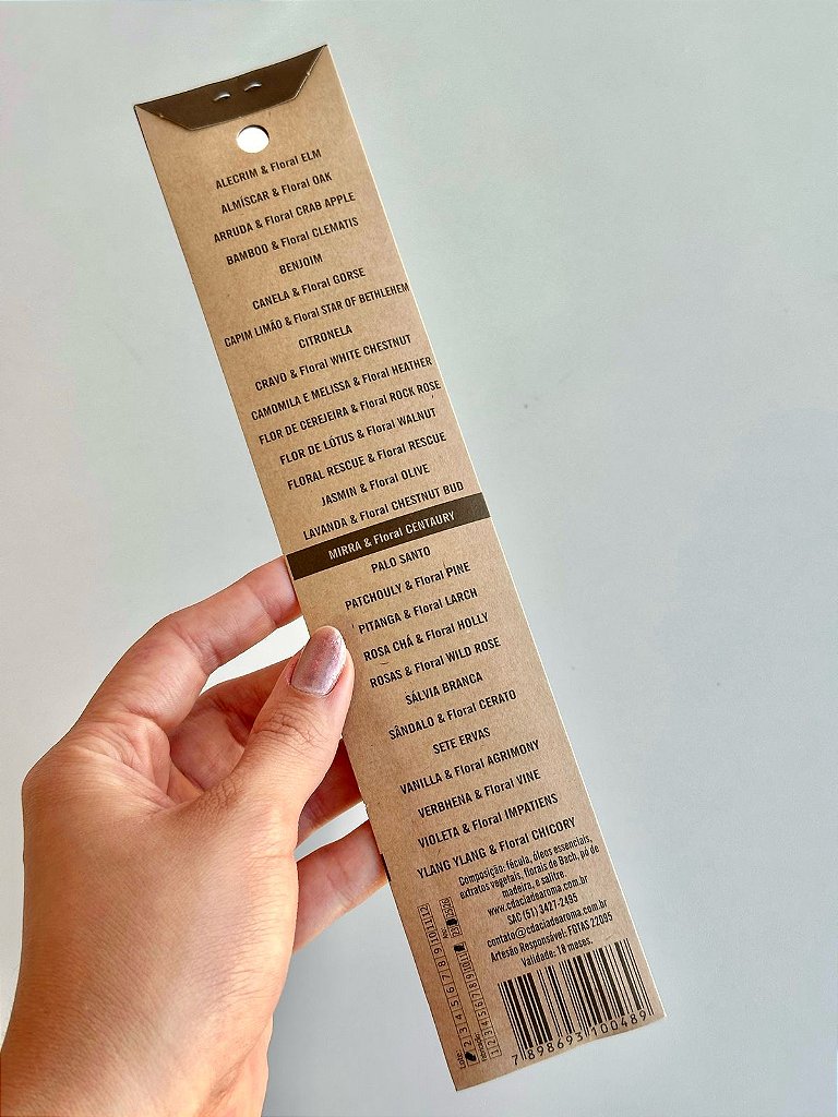 Incenso Natural Cia de Aroma - Mirra - Purificação e Proteção