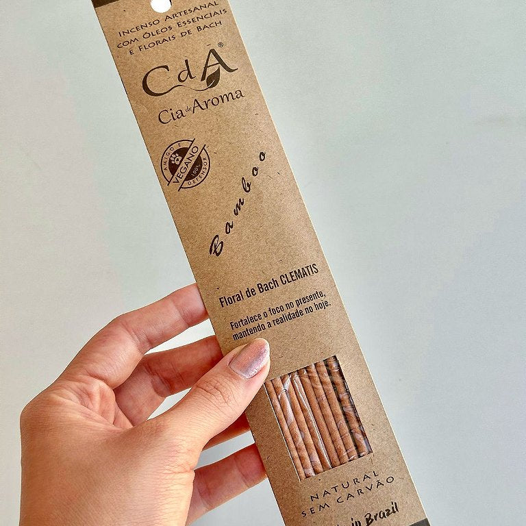 Incenso Natural Cia de Aroma - Bamboo - Foco e Presença
