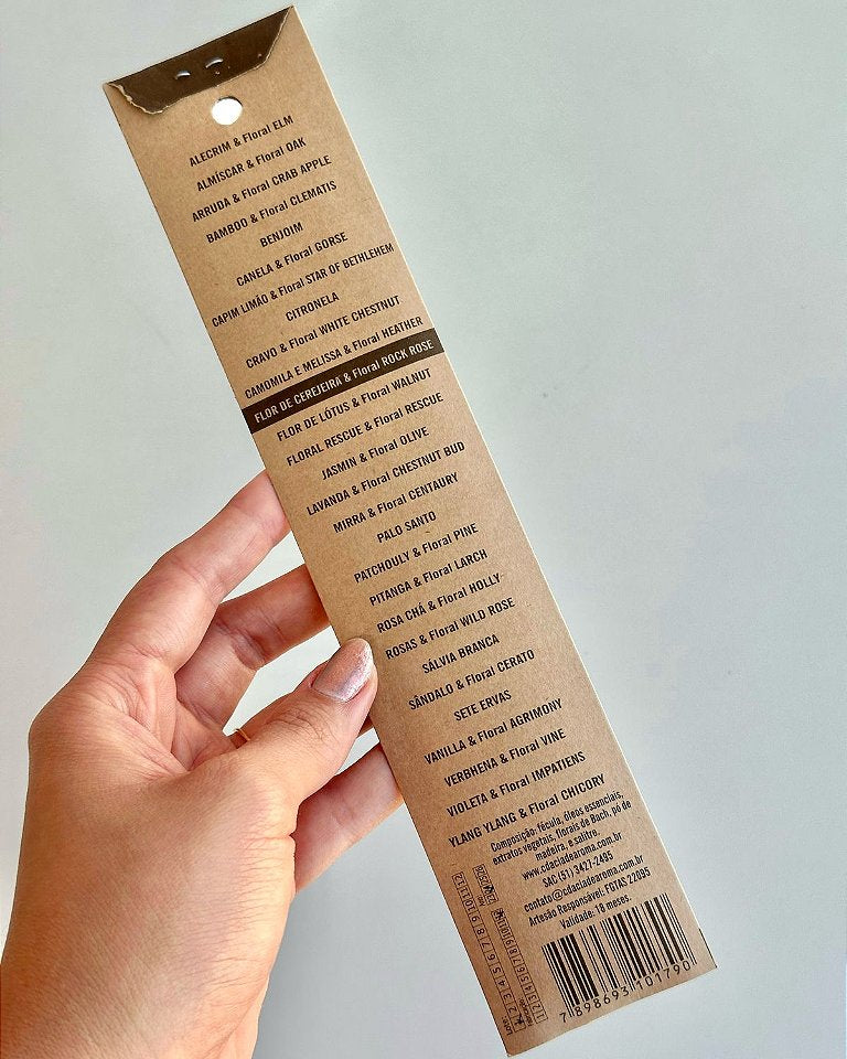 Incenso Natural Cia de Aroma - Flor de Cerejeira - Razão e Equilíbrio