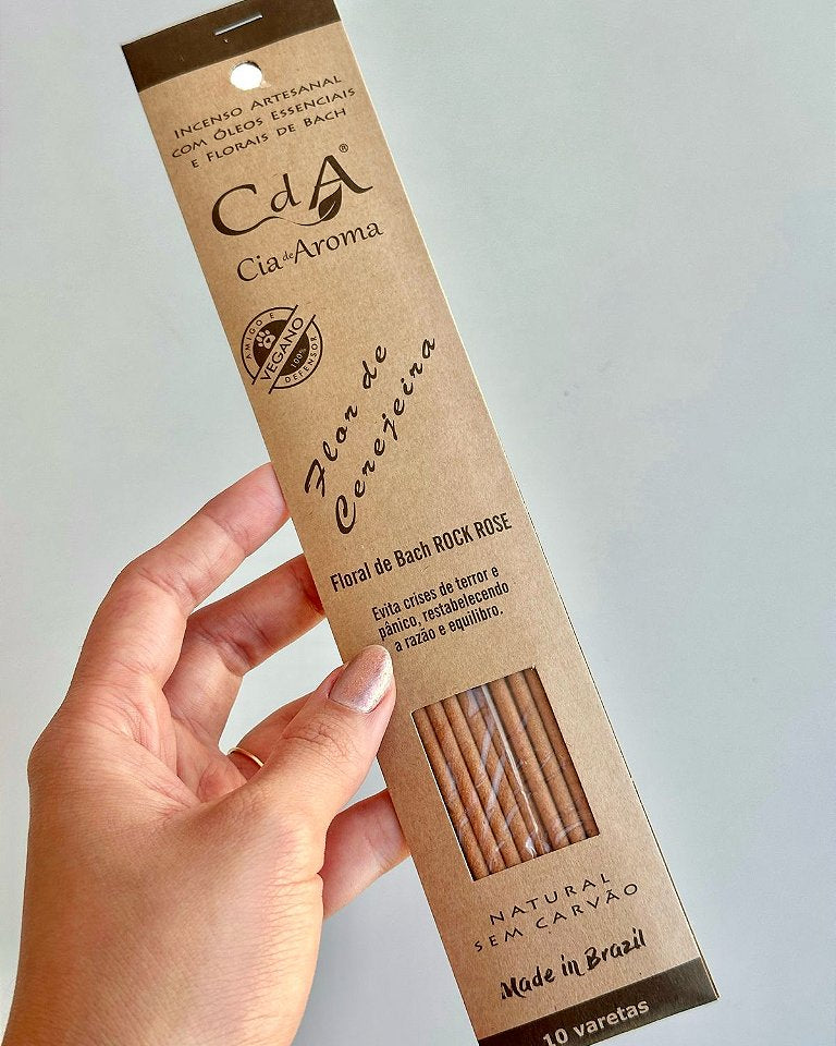 Incenso Natural Cia de Aroma - Flor de Cerejeira - Razão e Equilíbrio
