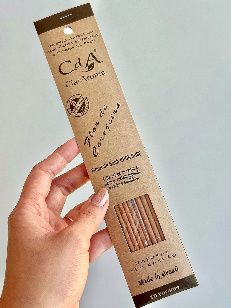 Incenso Natural Cia de Aroma - Flor de Cerejeira - Razão e Equilíbrio