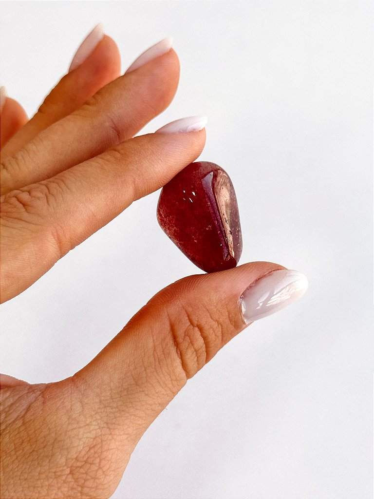 Quartzo Morango Mini - Conexão Afetiva, Emoções Reprimidas, Cura, Acolhimento