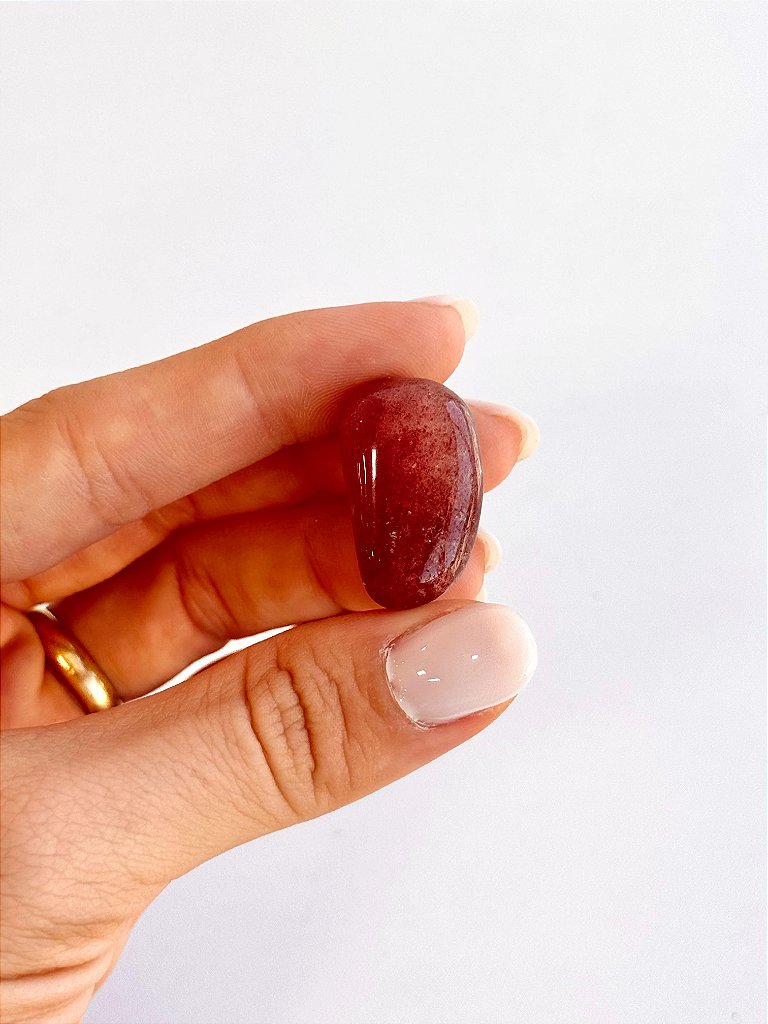 Quartzo Morango Mini - Conexão Afetiva, Emoções Reprimidas, Cura, Acolhimento