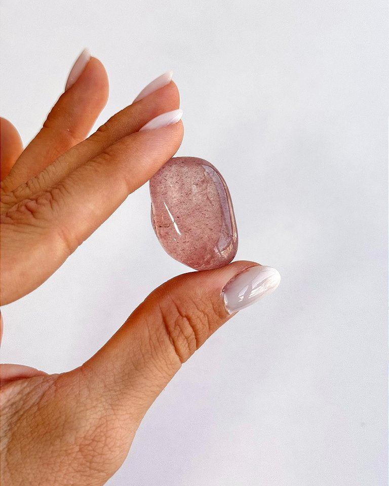 Quartzo Morango - Conexão Afetiva, Emoções Reprimidas, Cura, Acolhimento