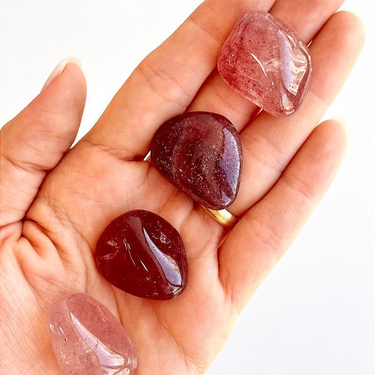 Quartzo Morango - Conexão Afetiva, Emoções Reprimidas, Cura, Acolhimento