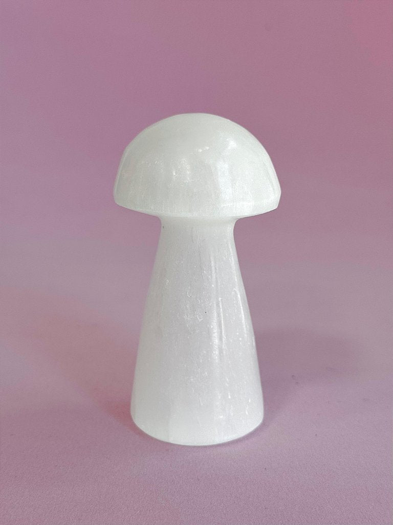 Cogumelo de Selenita - Limpeza Energética; Paz de Espírito; Cansaço Mental e Dores