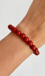 Pulseira de Jaspe Vermelho Redonda 8mm - Coragem, Atitude, Vitalidade e Saúde