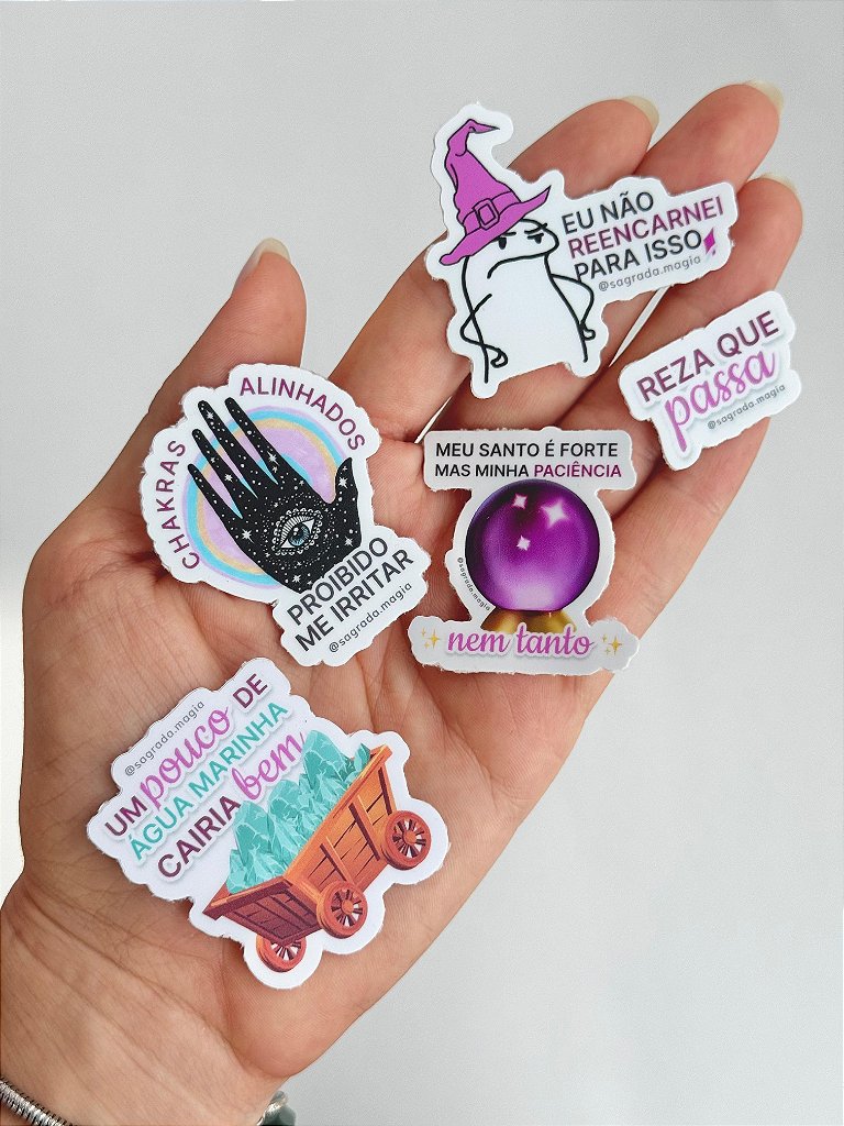 Pack de Adesivos para Rir Sagrada Magia