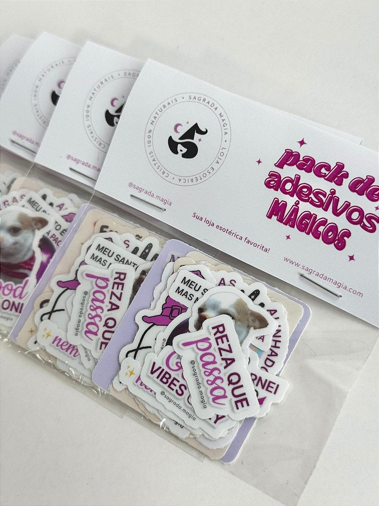 Pack de Adesivos para Rir Sagrada Magia