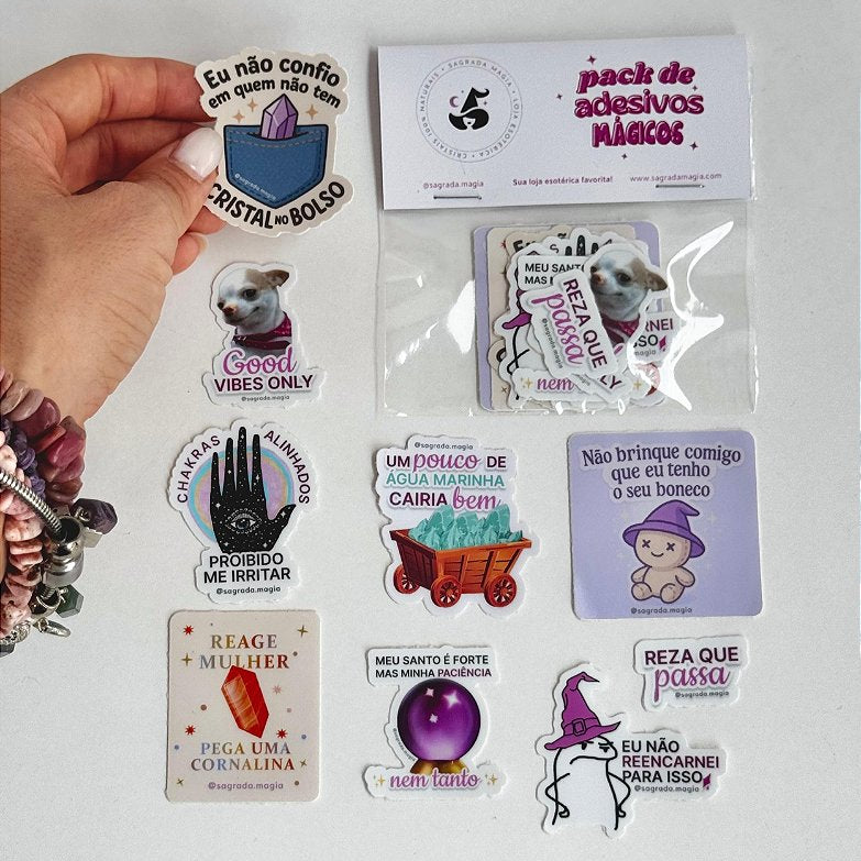 Pack de Adesivos para Rir Sagrada Magia