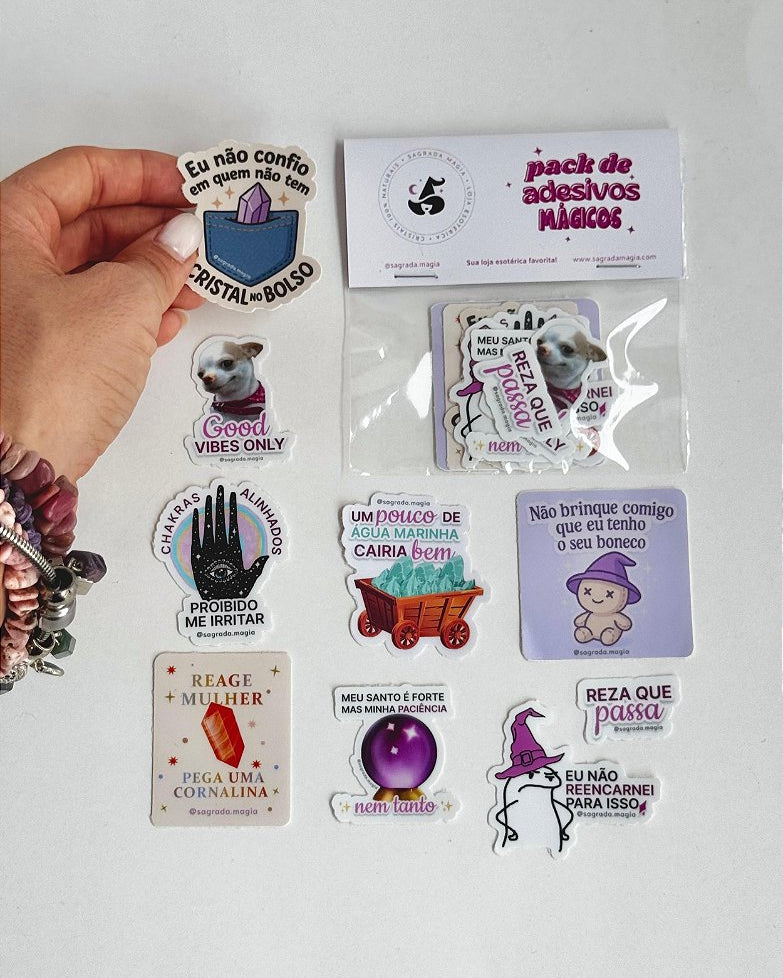 Pack de Adesivos para Rir Sagrada Magia