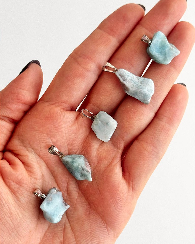 Pingente de Larimar Mini - Medos, Culpas, Deixar Fluir, Pessoas Controladoras