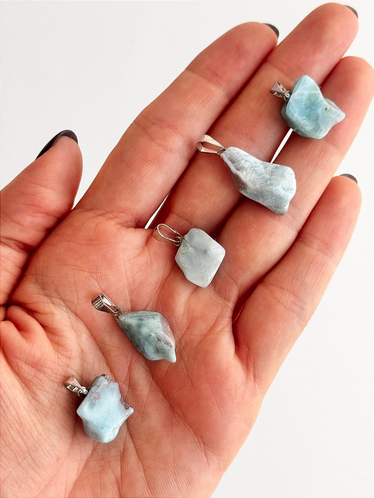 Pingente de Larimar Mini - Medos, Culpas, Deixar Fluir, Pessoas Controladoras