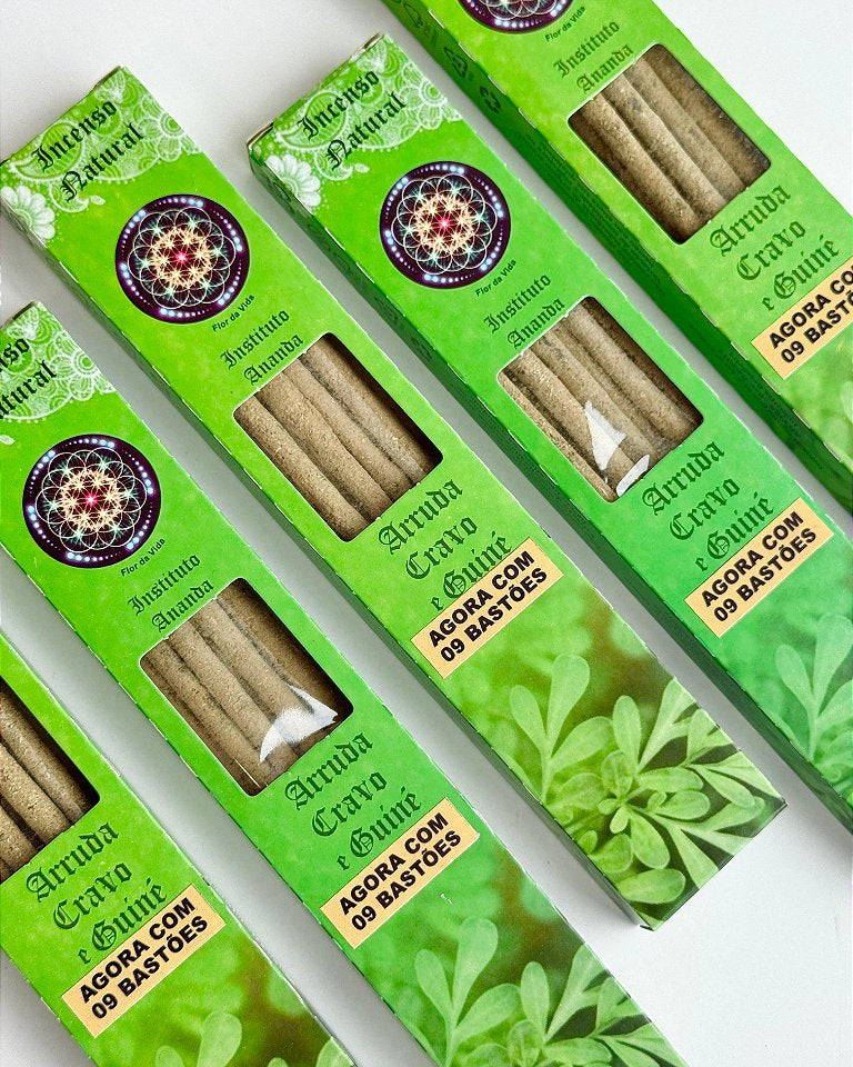 Incenso de Limpeza Ananda - Arruda, Cravo e Guiné