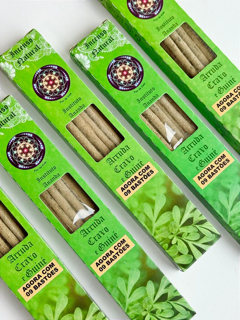 Incenso de Limpeza Ananda - Arruda, Cravo e Guiné