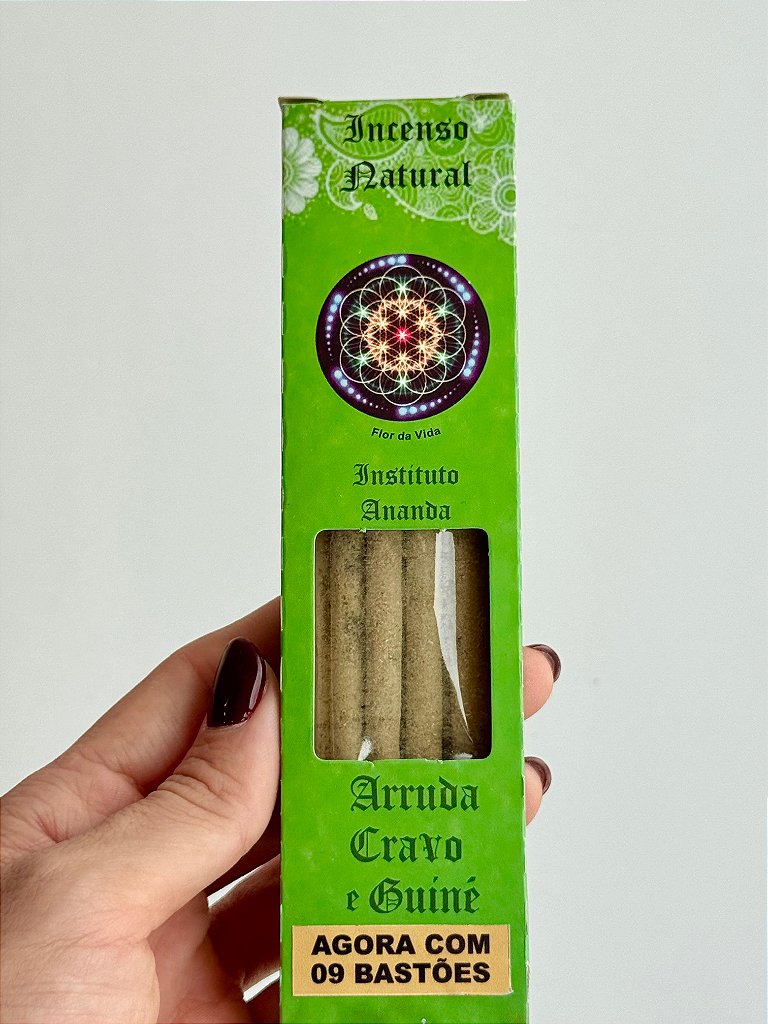 Incenso de Limpeza Ananda - Arruda, Cravo e Guiné