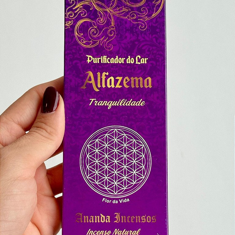 Incenso Ananda - Alfazema - Acalma, Alivia Tensão e Ansiedade