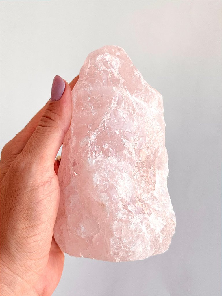 Quartzo Rosa - Base Serrada - Amor Próprio, Perdão, Acolhimento e Gratidão